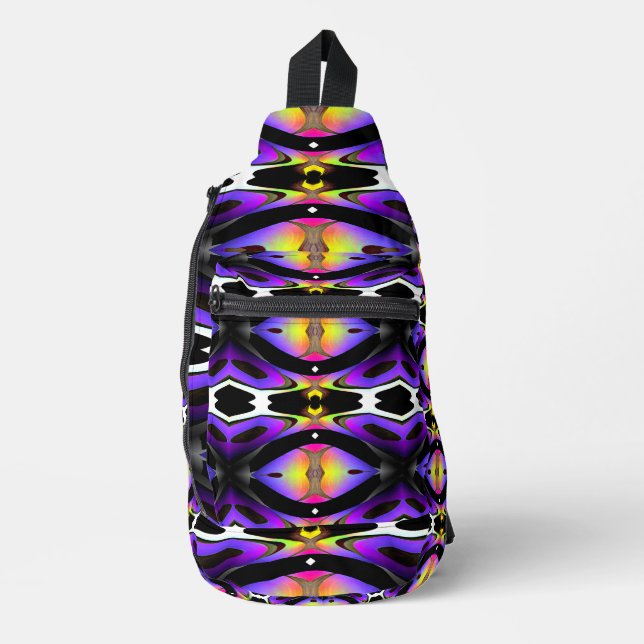 Lila Prismenspulenhalterung Crossbody Bag (Vorderseite)