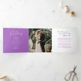 Lila Programm für die Hochzeitserneuerung