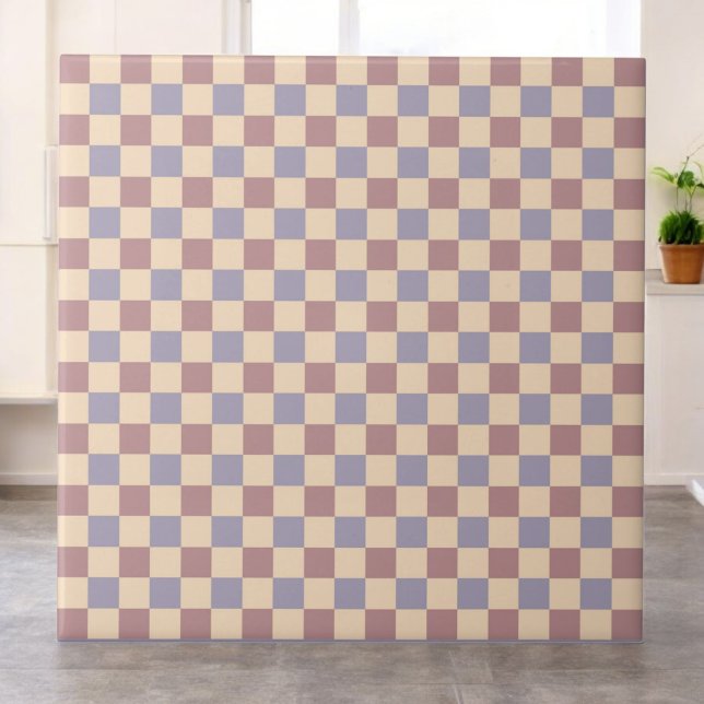Lila Prüfmuster Retro Minimalistisch Fliese (Von Creator hochgeladen)