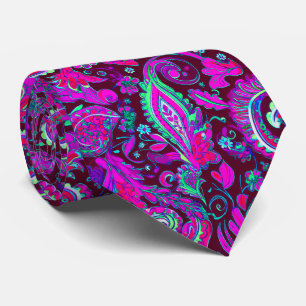 Lila Psychedelic Paisley Krawatte