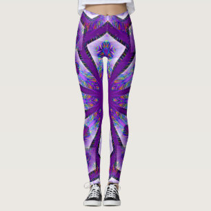 Lila Psychedelic Star.. Leggings