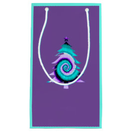 Lila Psychedelic Tree Geschenktasche Kleine Geschenktüte