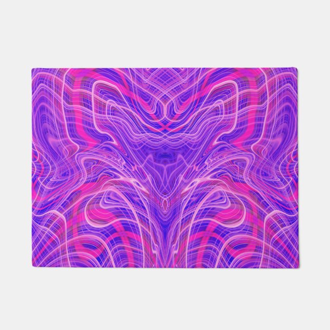 Lila psychedelisches Muster Fußmatte (Vorderseite)
