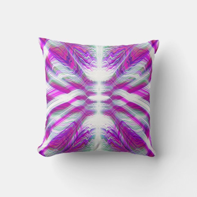 Lila psychedelisches Muster Kissen (Vorderseite)