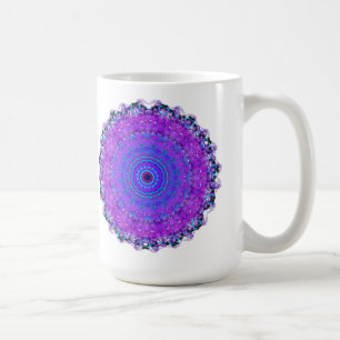 Lila Psychemandala-Kaleidoskop-Tasse Kaffeetasse