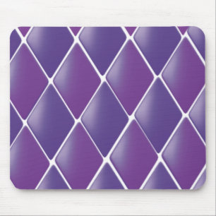 Lila Puffy-Diamantmuster Mousepad
