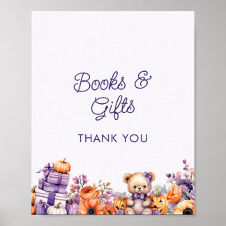 Lila Pumpkin Baby Duschbücher & Geschenke Untersch Poster