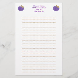 Lila Pumpkin-Gold-Leaf, Schreibwaren Briefpapier