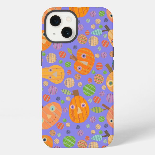 Lila Pumpkin-Patch iPhone Hülle (Rückseite)
