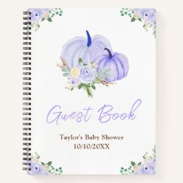 Lila Pumpkins Floral Baby Showbook Notizbuch