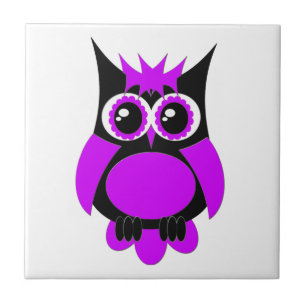 Lila Punk-Owl-Tal Fliese