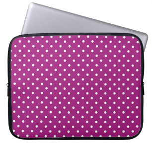 Lila Punkte-Muster Laptopschutzhülle