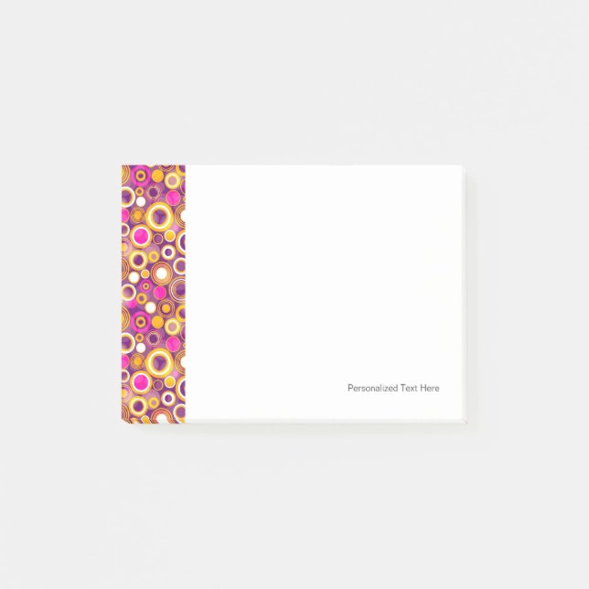 Lila Punkte-Muster Post-it Klebezettel (Vorderseite)