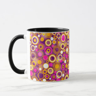 Lila Punkte-Muster Tasse