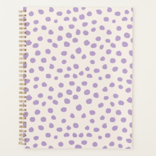Lila Punkte Preppy moderne Druckstellen Planer