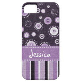 Lila Punkte u. Streifen Case-Mate iPhone Hülle