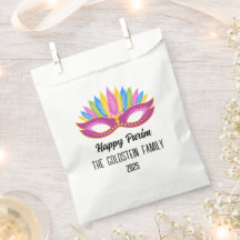 Lila Purim Masquerade Familienname Gefälligkeitsag