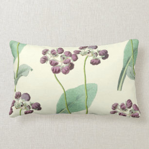 Lila Purse Botanical Lumbar Pillow Dame Lendenkissen