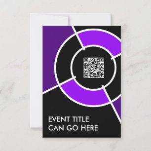 lila QR-Code Einladung