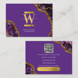 Lila QR-Code für den Glitzer Visitenkarte