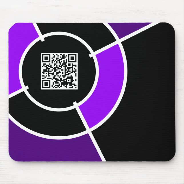 lila QR-Code Mousepad (Vorne)