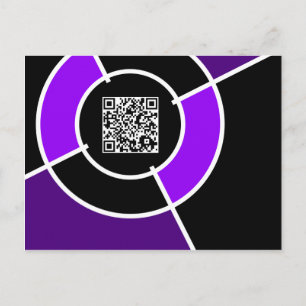 lila QR-Code Postkarte
