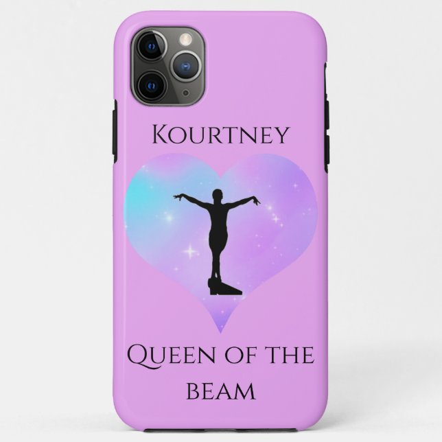 Lila Queen of the Beam Gymnastics iPhone Case (Rückseite)