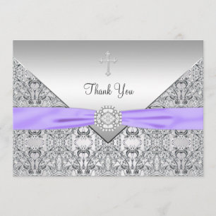 Lila queres elegantes christliches danken Ihnen zu Dankeskarte