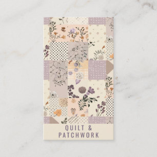 Lila Quilt-Patchwork-Handmade Kleidung  Visitenkarte