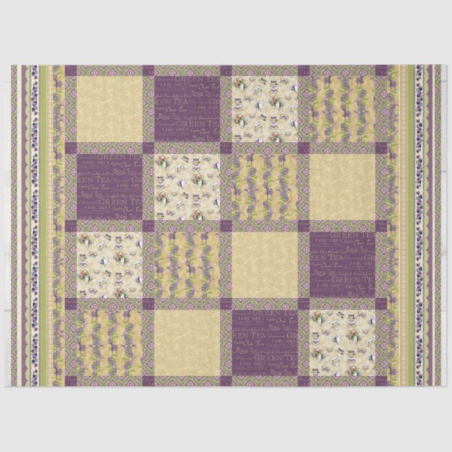 Lila Quilton für Wasserfarben-Frühling Seidenpapier (Vorderseite)