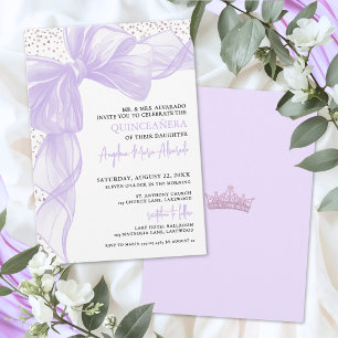 Lila Quinceanera Einladung