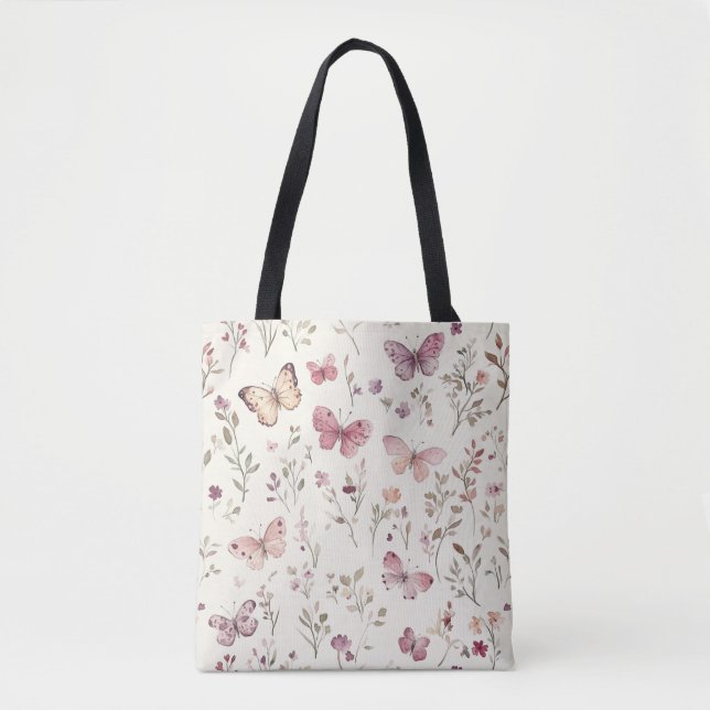 Lila Rahm Schmetterlinge Floral (Vorderseite)