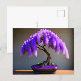 Lila Rain Wisteria Bonsai, Postüberquerung Postkarte