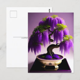 Lila Rain Wisteria Bonsai, Postüberquerung Postkarte