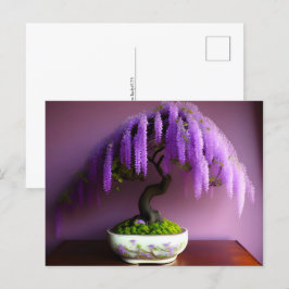 Lila Rain Wisteria Bonsai, Postüberquerung Postkarte
