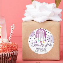 Lila Rainbow Baby Showpastel Vielen Dank