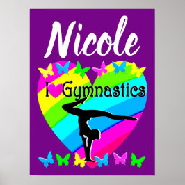 LILA RAINBOW I LIEBE GYMNASTICS-DESIGN POSTER