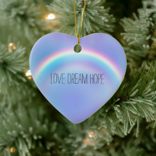 Lila Rainbow Liebe Dream Hope Personalisiert Keramik Ornament