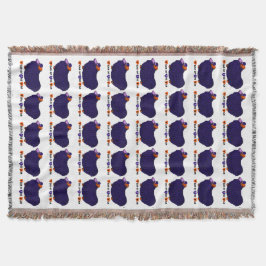 Lila Ram Chinese Year Zodiac Throw Blanket Decke