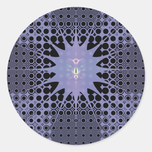 Lila Raum Runder Aufkleber (Vorderseite)