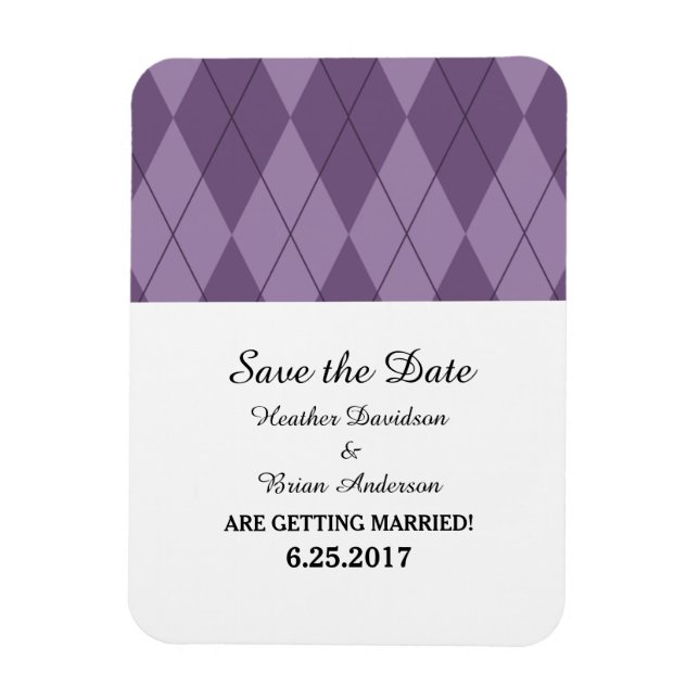 Lila Raute Save the Date Flexi Magnet (Vertikal)