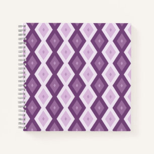 Lila Rautenmuster Notizbuch