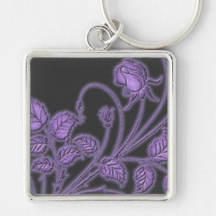 Lila Reben mit Blumenschlüssel Schlüsselanhänger