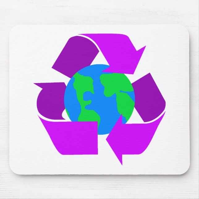 Lila recyceln Sie Mousepad (Vorne)