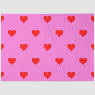 Lila Red Niedlich Simple Heart Pattern Seidenpapier
