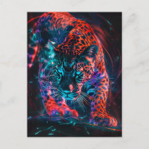 Lila Red Türkise Neon Jaguar Light