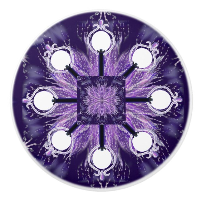 Lila Regen Fairy Keramik Knob Keramikknauf (Vorderseite)