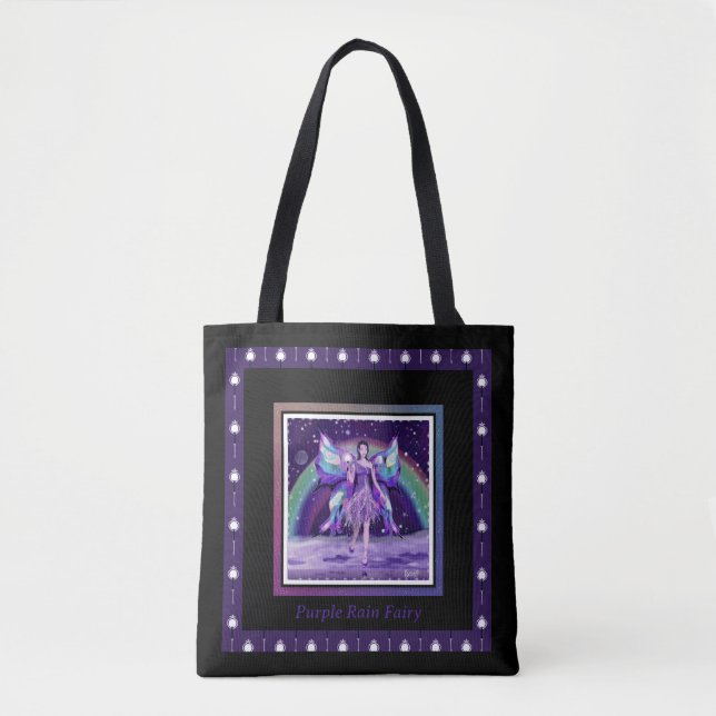 Lila Regen Fairy Tote Tag (Vorderseite)