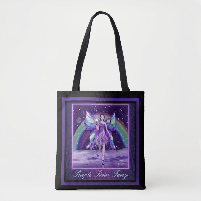 Lila Regen Fairy Tote Tag (Vorderseite)