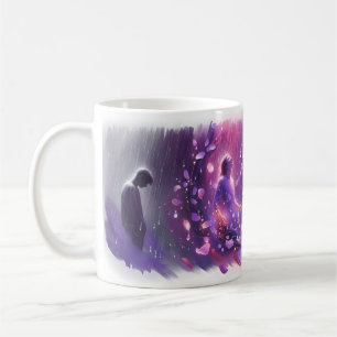 Lila Regen Heilungssturm Fantasy Art Tasse